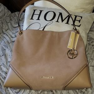 Beautifu Michael Kors,Nicole lg Shldr bag Dk Khaki